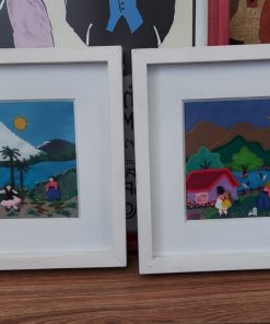 Cuadro bordados paisajes