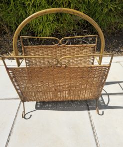 Revistero fierro y mimbre