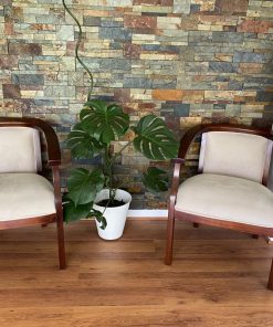 Par de sitiales estilo herradura café moro