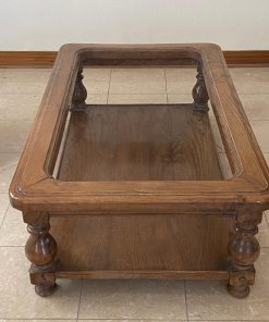 Mesa de centro vidrio y madera Encina