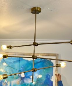 Lámpara de techo nórdica dorada