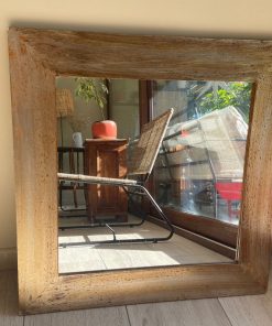 Espejo cuadrado marco madera