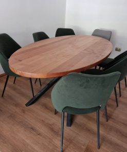 Mesa de comedor ovalada madera Lenga