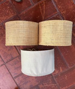 Set 3 apliques lona y rafia