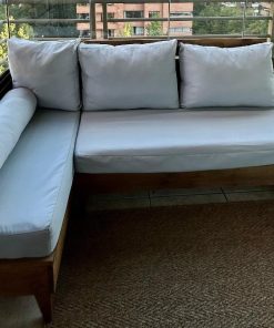Sofá seccional terraza con mesa Pantano Pallet