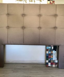 Respaldo 2 plazas café claro capitoné Rosen