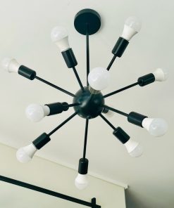 Lámpara de techo 12 luces Tropea negra