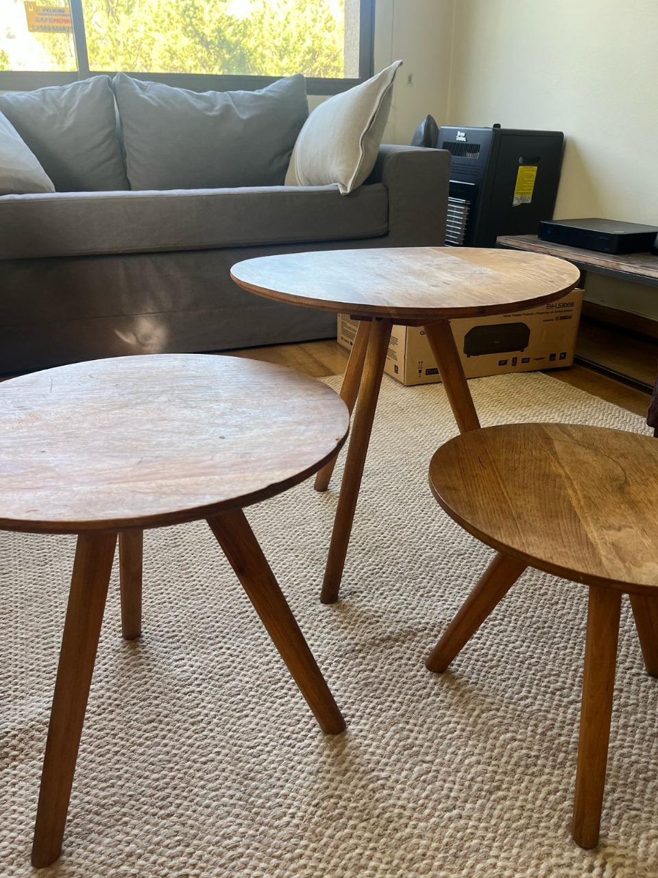 Mesas de centro nido enchapado