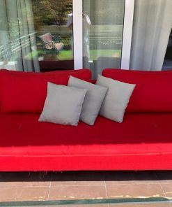 Futón 2 plazas rojo Rosen