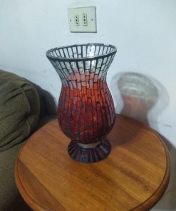 Florero antiguo vitro pintado