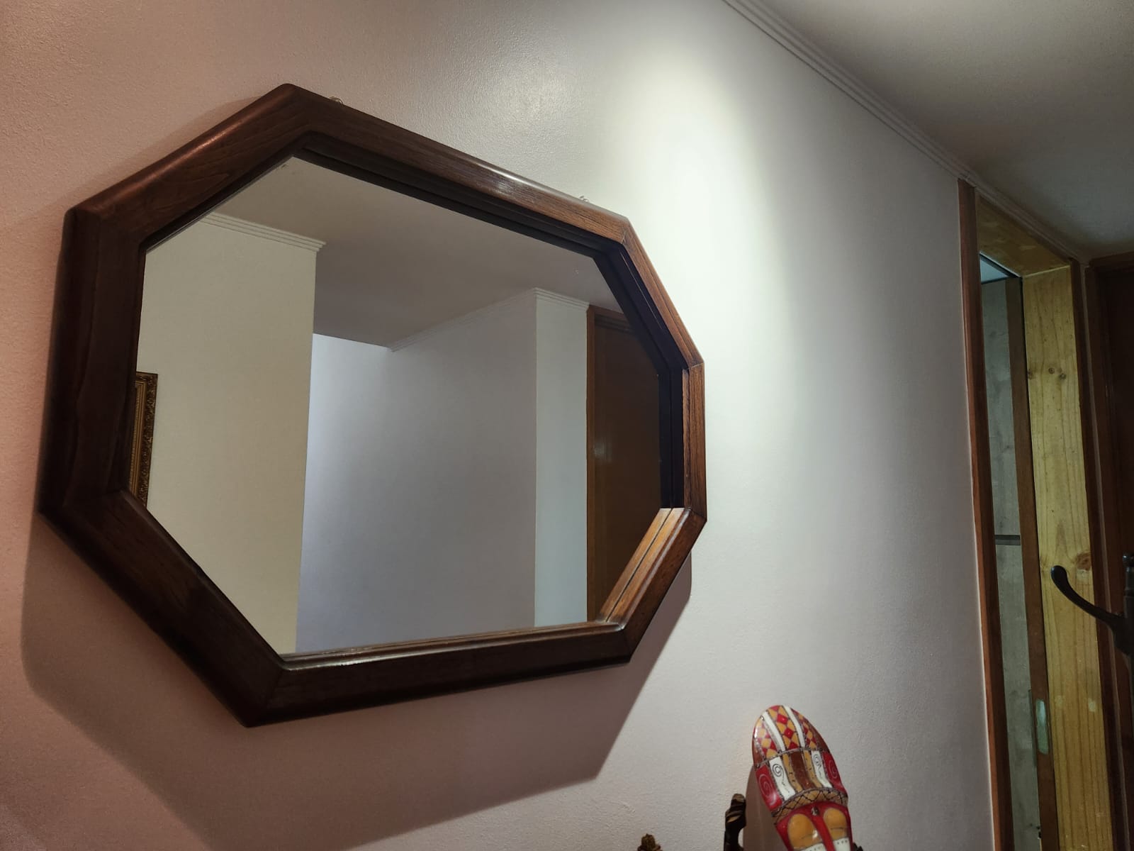 Espejo octogonal madera - Imagen 2