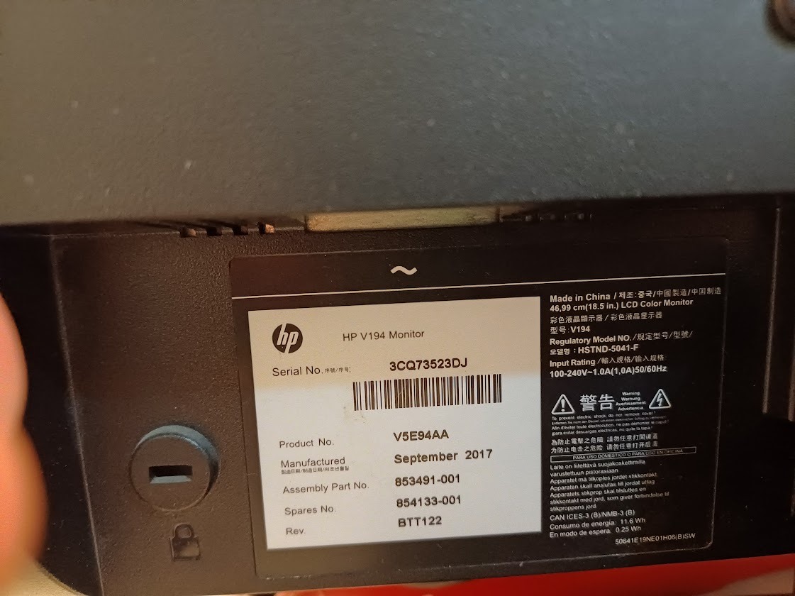 Monitor pantalla HP 18,5” - Imagen 3