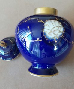 Jarrón Porcelana azul cobalto Bone China Sussex