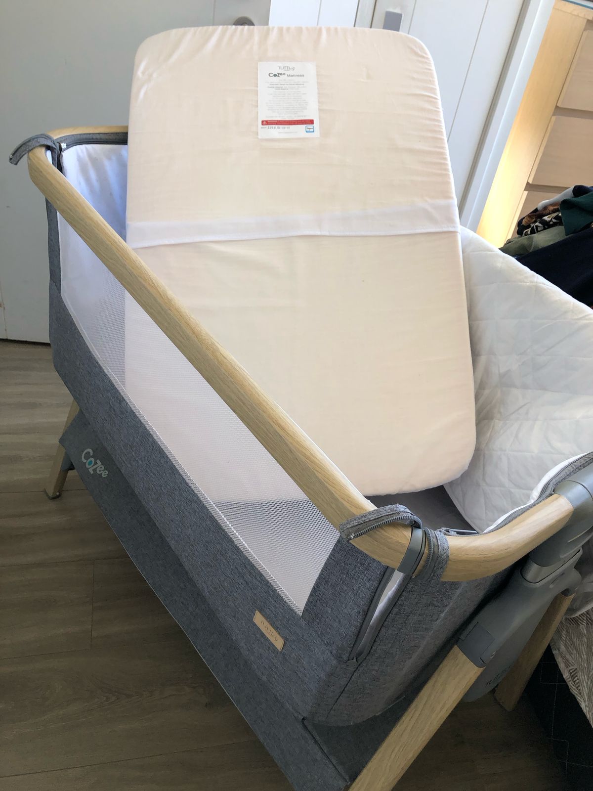 Cuna colecho roble/grafito Cozee - Imagen 2