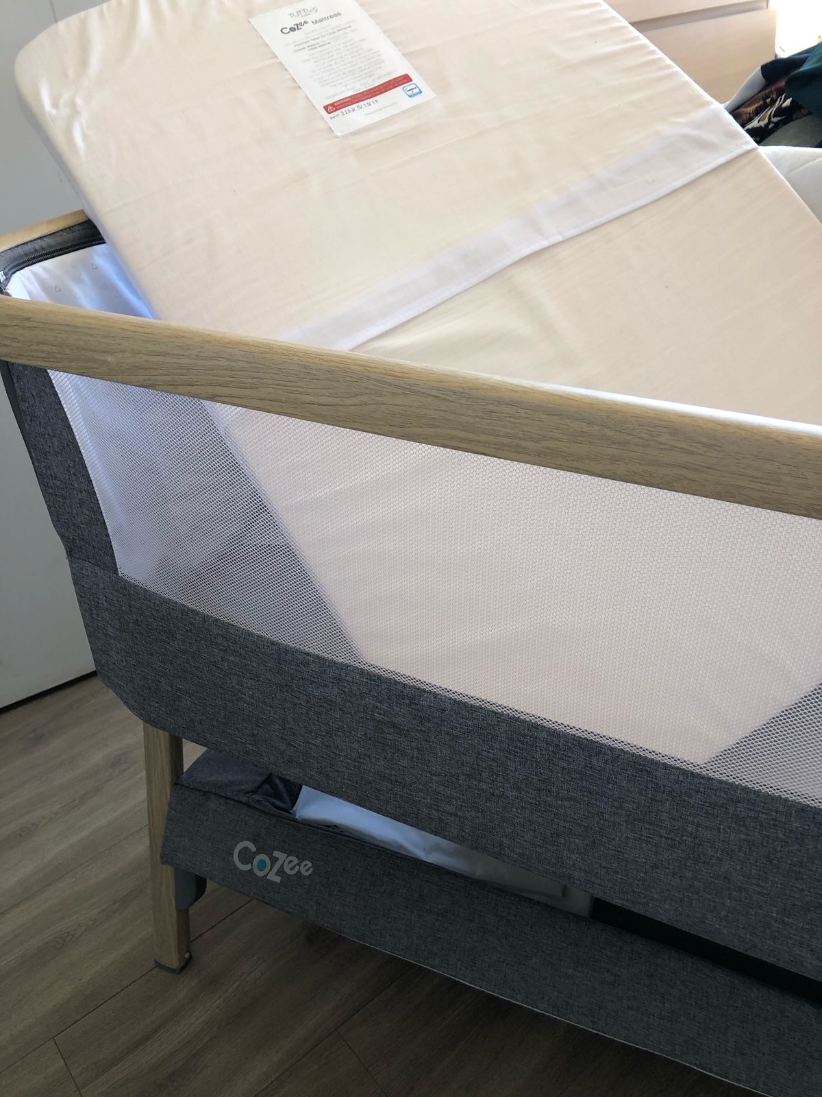 Cuna colecho roble/grafito Cozee - Imagen 3
