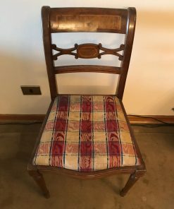 Juego 6 sillas imperio con marquetería