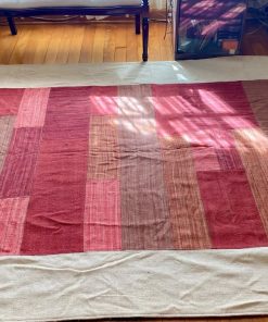 Alfombra patchwork tonos rojos Bazhars