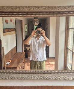 Espejo borde tallado floral