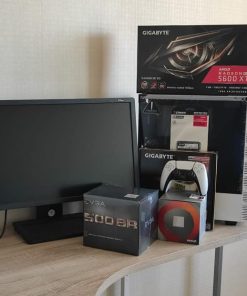 PC gamer armado con monitor