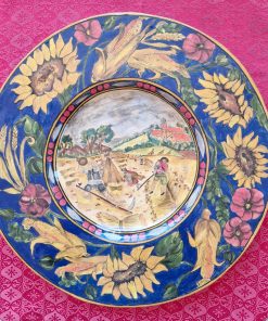 Plato decorativo cerámica esmaltada