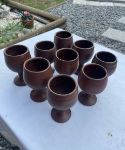 Juego 9 copas de greda