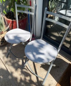 Par de sillas madera y aluminio