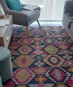 Alfombra étnica tonos cálidos Capadocia Deco