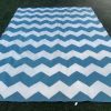 Alfombra zig zag tonos azules