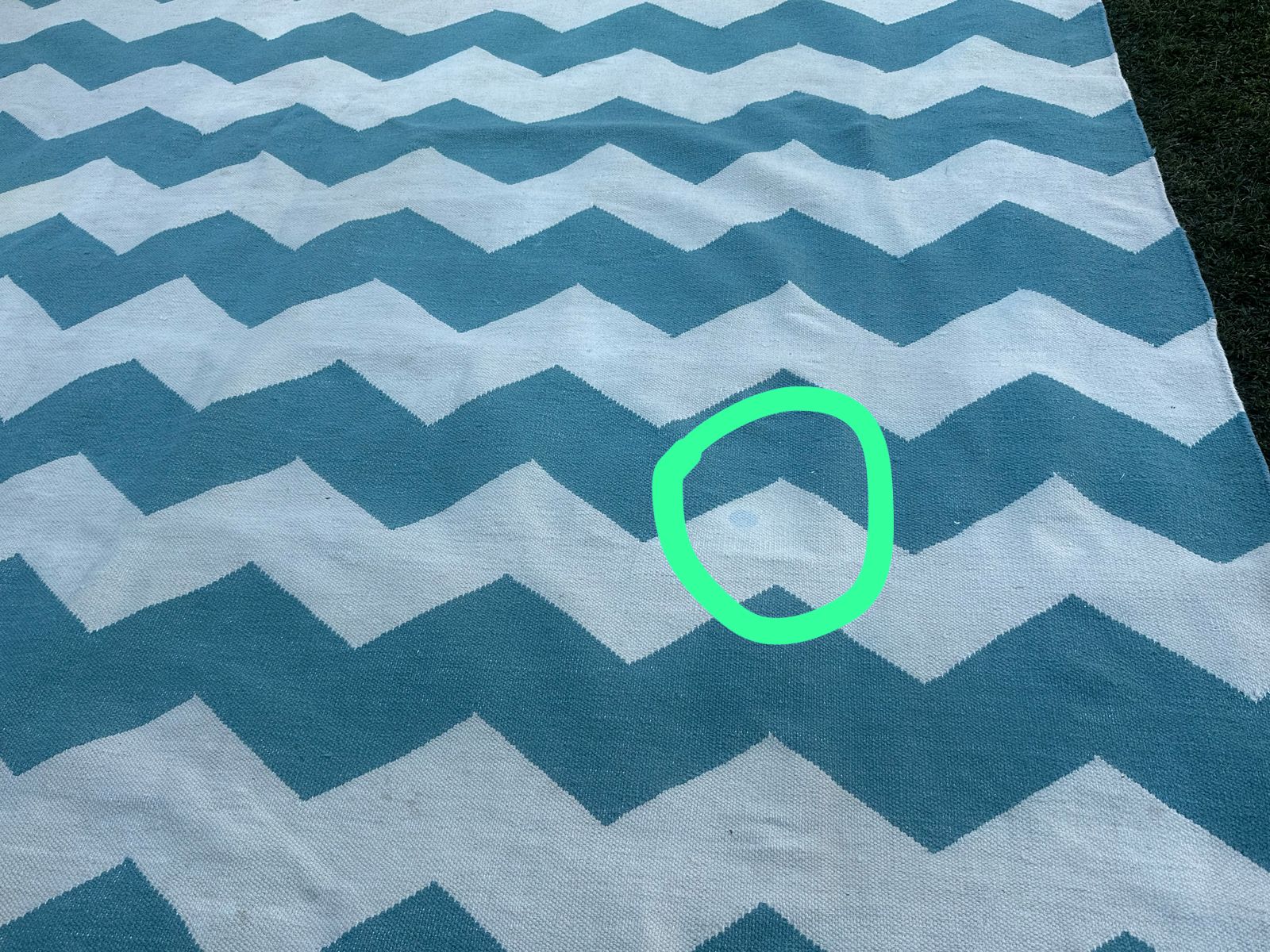 Alfombra zig zag tonos azules - Imagen 3