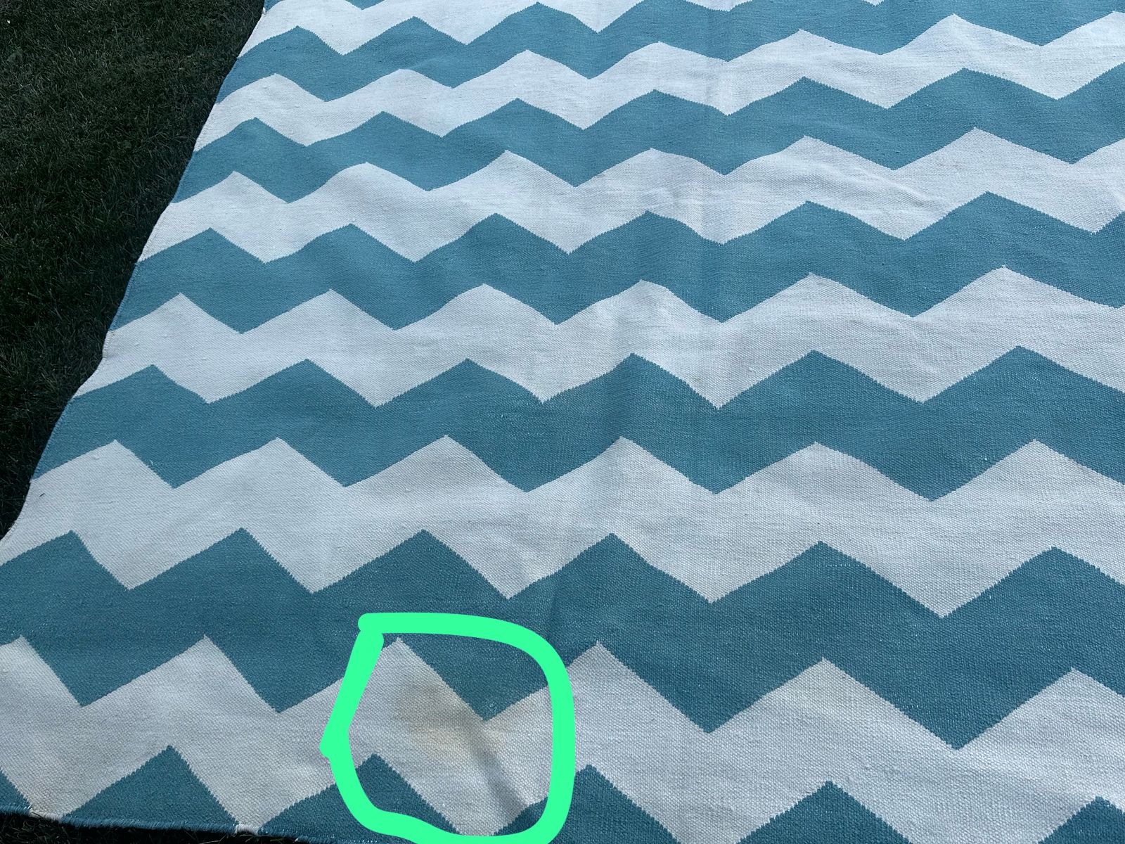 Alfombra zig zag tonos azules - Imagen 4