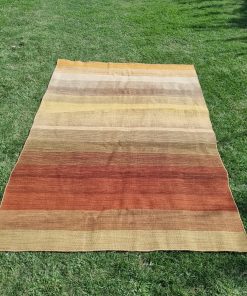 Alfombra lana franjas atardecer