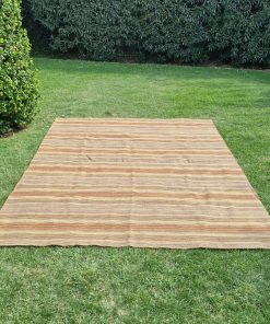 Alfombra lana líneas tonos atardecer