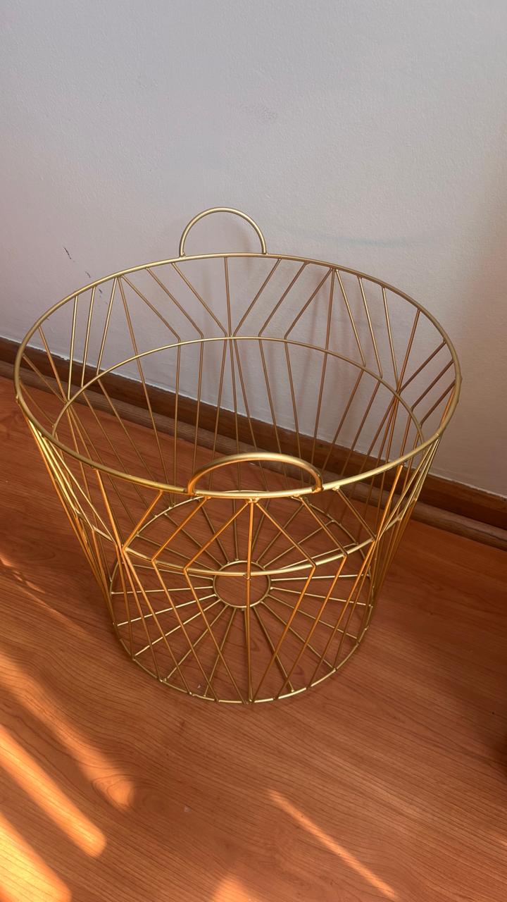 Canasto metal dorado - Imagen 5