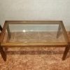 Mesa de centro madera y vidrio central