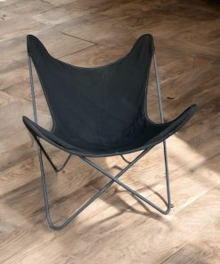Silla Mariposa lona negra