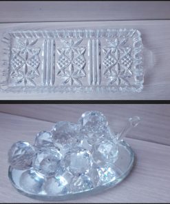 Set adornos antiguos cristal