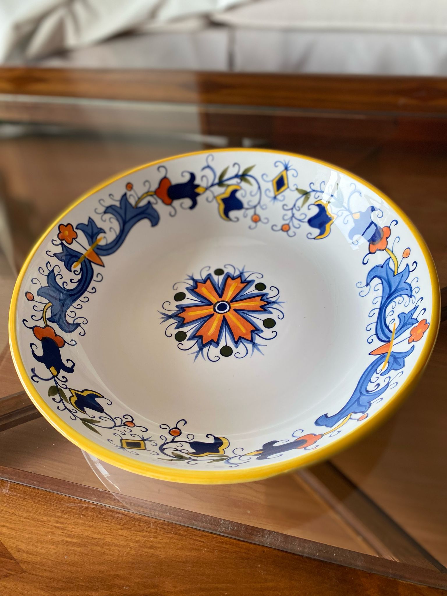 Fuente Ensaladera de cerámica flores - Imagen 3