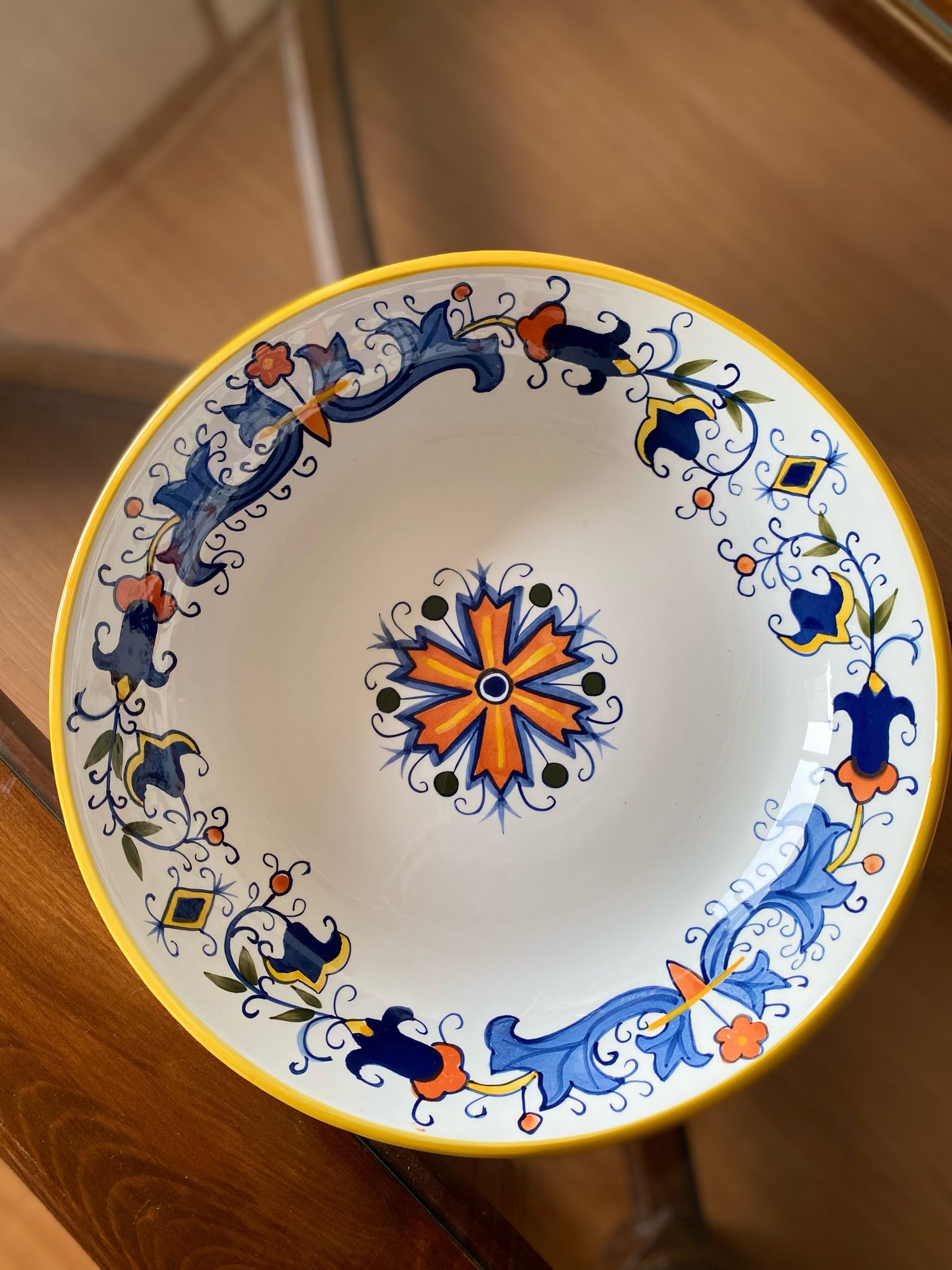 Fuente Ensaladera de cerámica flores - Imagen 4