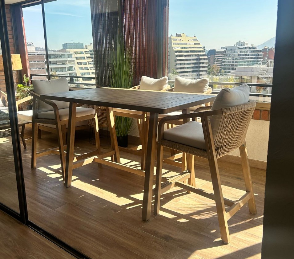 Juego de Bar de Terraza Lucca 4 Personas Natural