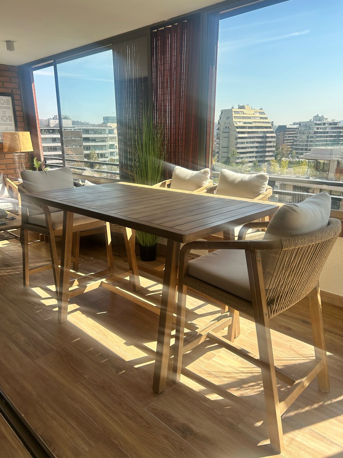 Juego de Bar de Terraza Lucca 4 Personas Natural - Imagen 2