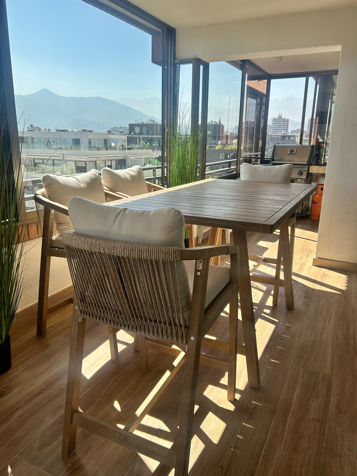 Juego de Bar de Terraza Lucca 4 Personas Natural - Imagen 3