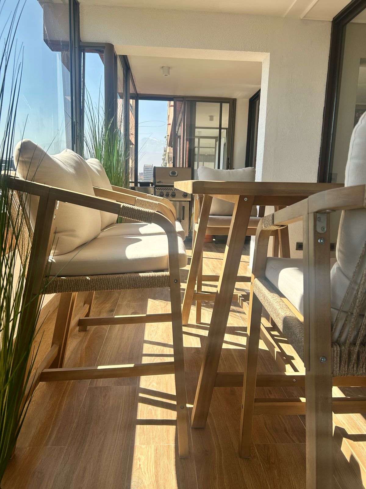 Juego de Bar de Terraza Lucca 4 Personas Natural - Imagen 5