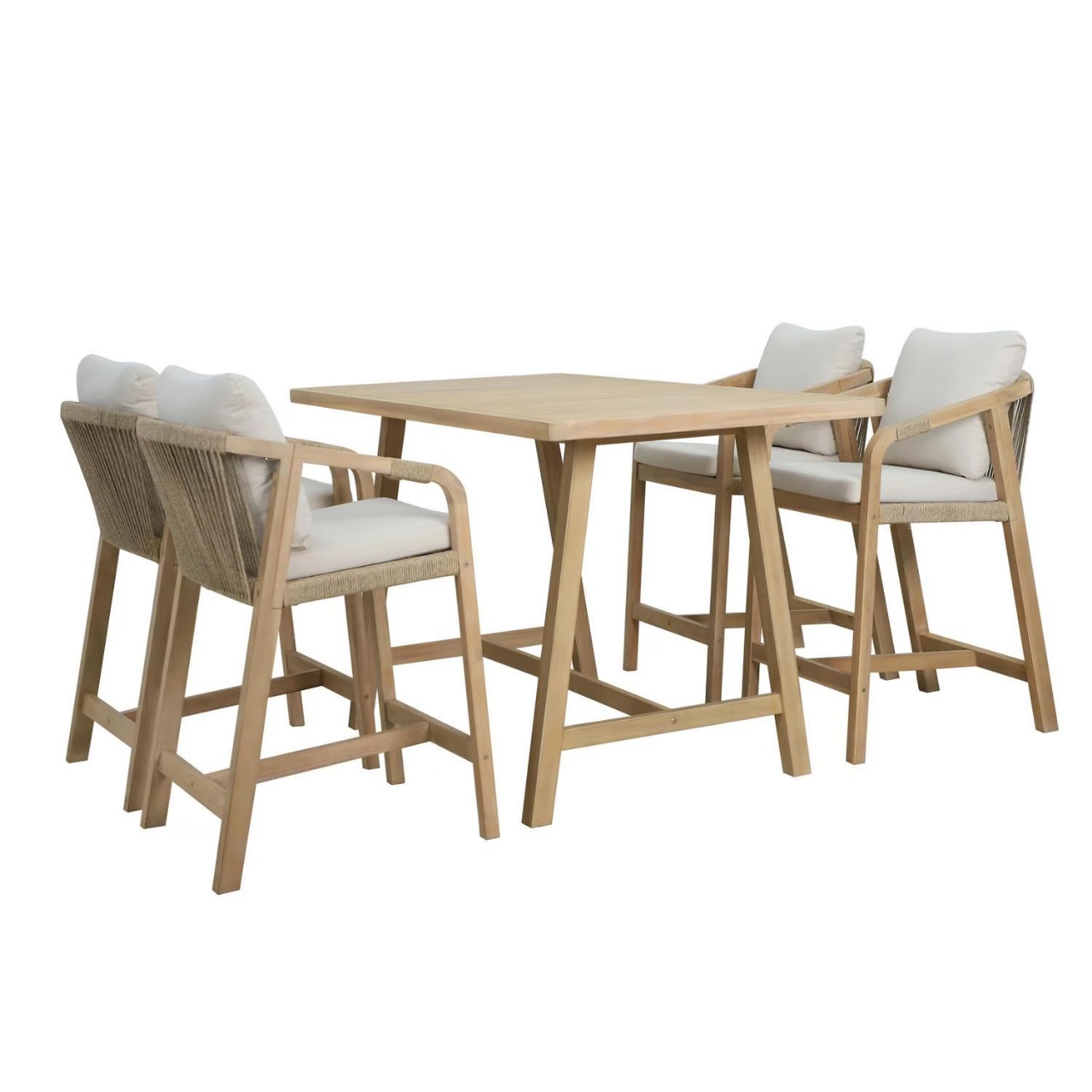 Juego de Bar de Terraza Lucca 4 Personas Natural - Imagen 8