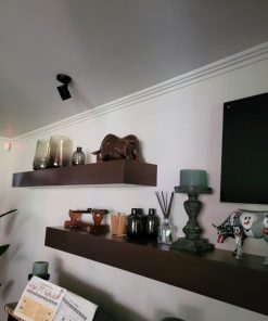 Repisa barra flotantes melamina café