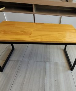 Mesa de centro rectangular estilo industrial