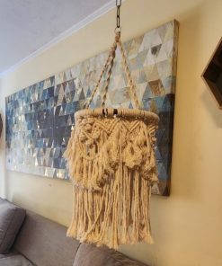 Pantalla tejida para lámpara de techo 