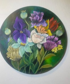 Cuadro flores redondo Baby Agüero