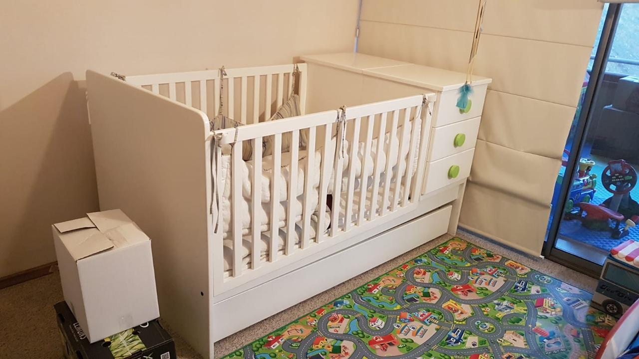 Cuna cama transición multifunción blanca