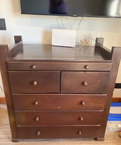 Cómoda mudador madera 6 cajones