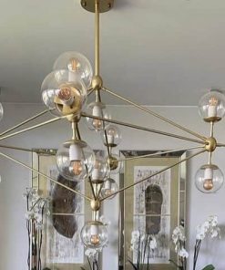 Lámpara de techo 13 luces dorada Interlight